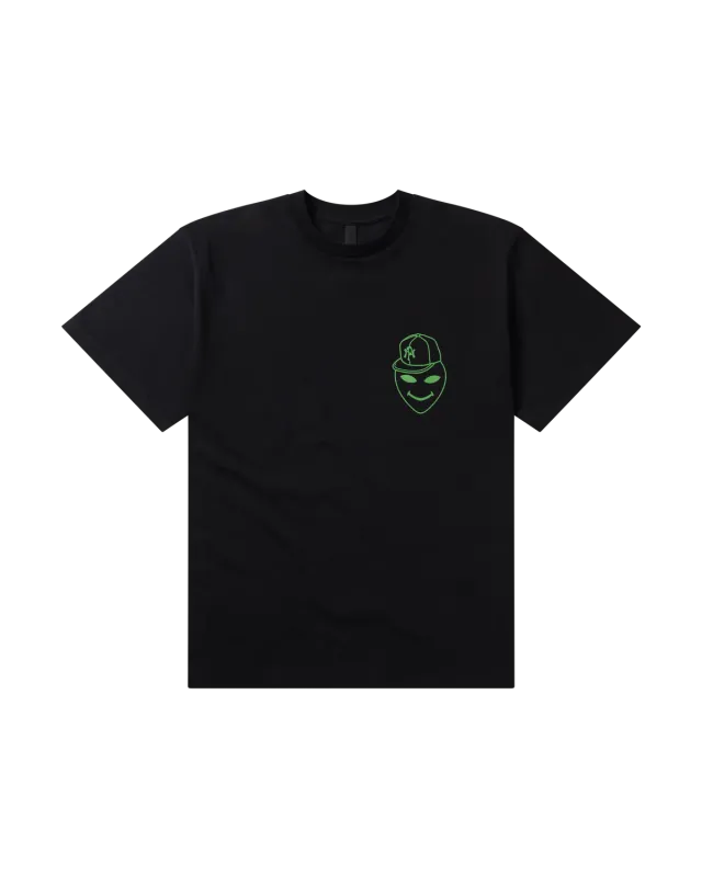No Problemo Alien Dude tricou negru bumbac greu