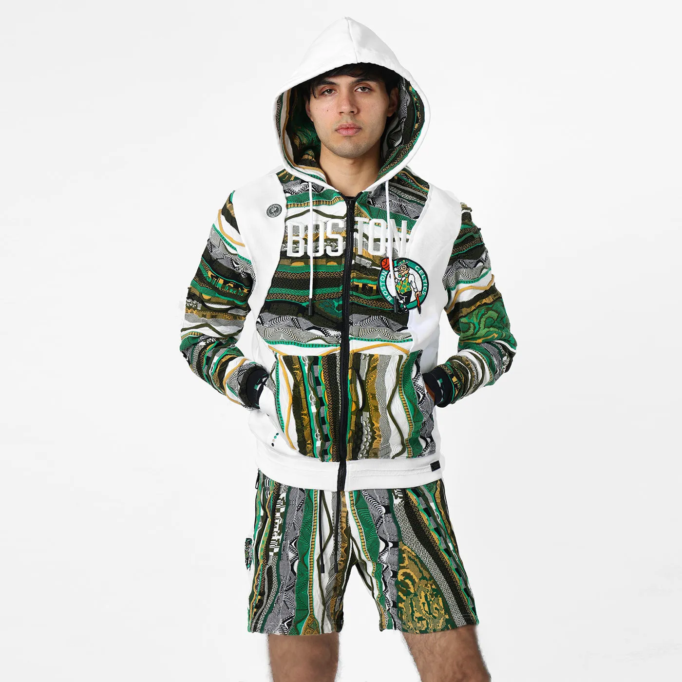 COOGI X NBA Boston Celtics hanorac verde fermoar