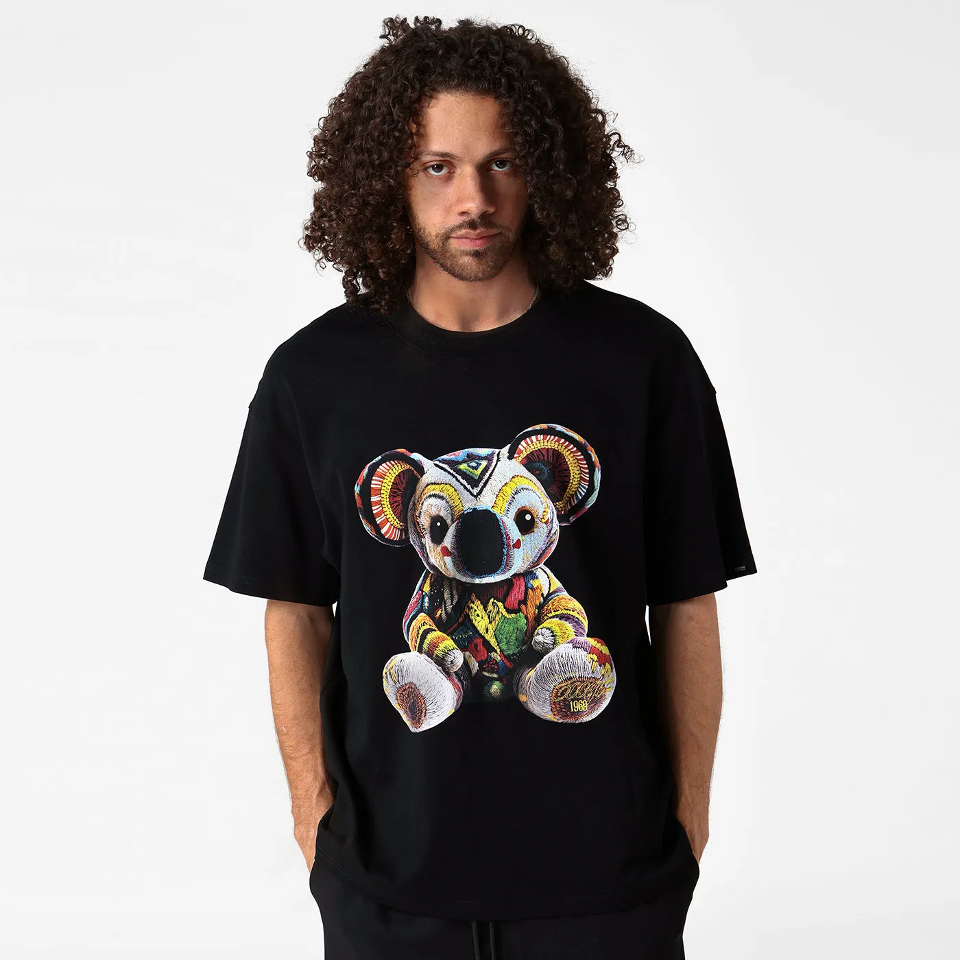 COOGI Koala tricou oversized negru bumbac