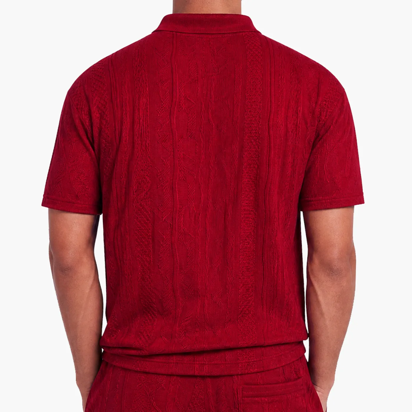 COOGI Red Alert polo tricotat ușor roșu bumbac
