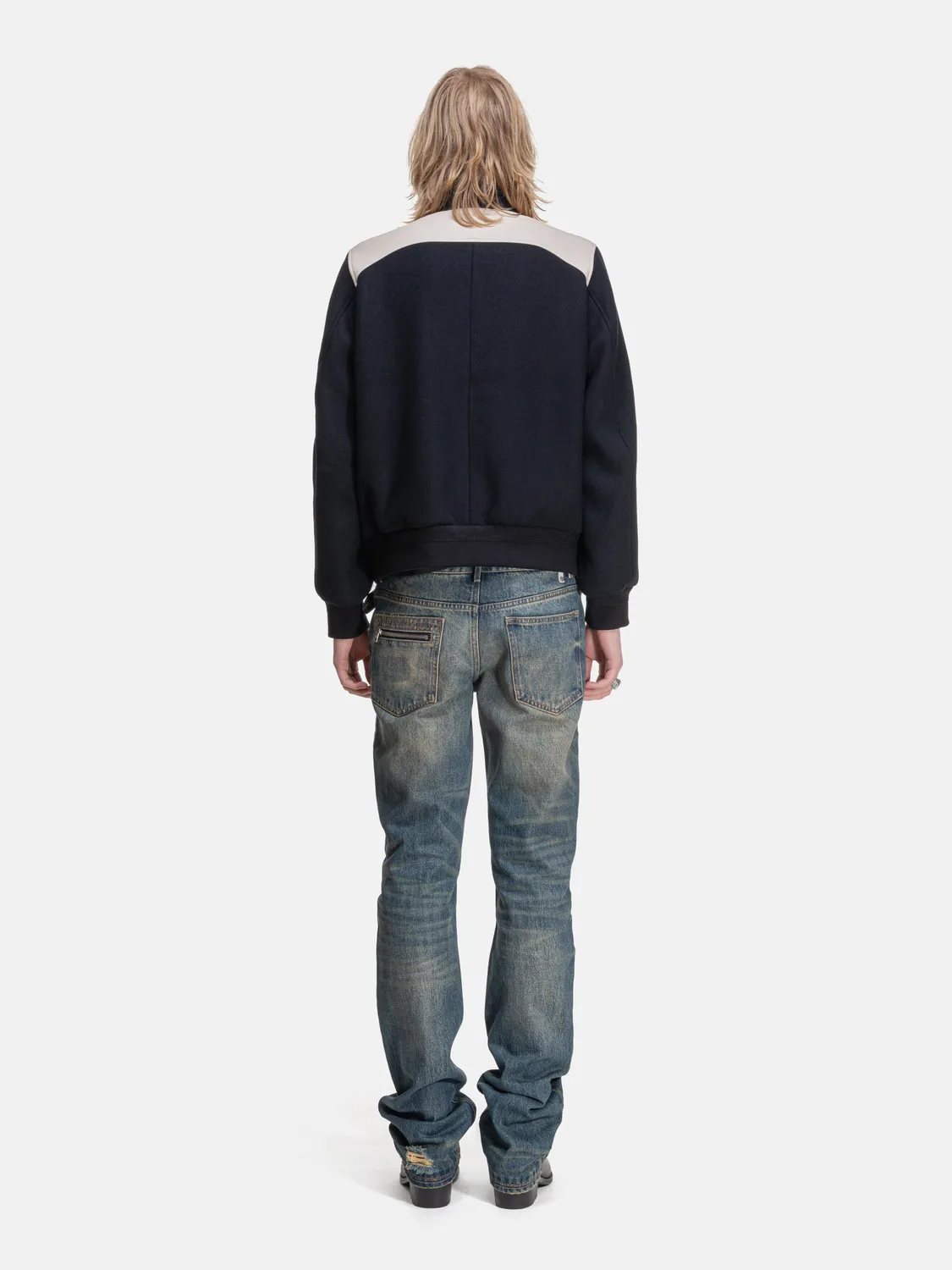 Enrage Slim Straight blugi Coated Washed Blue denim 14 oz