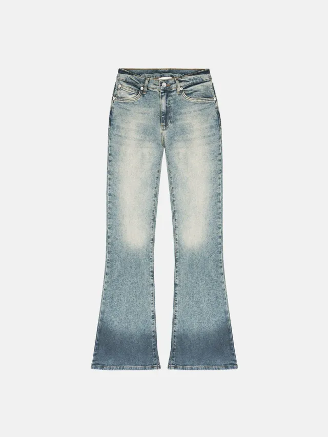 Enrage Flared Jeans blugi evazati Wet Blue