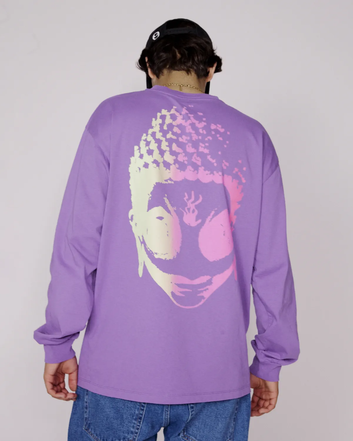 No Problemo SIDD LS Tee tricou mânecă lungă lila bumbac greu