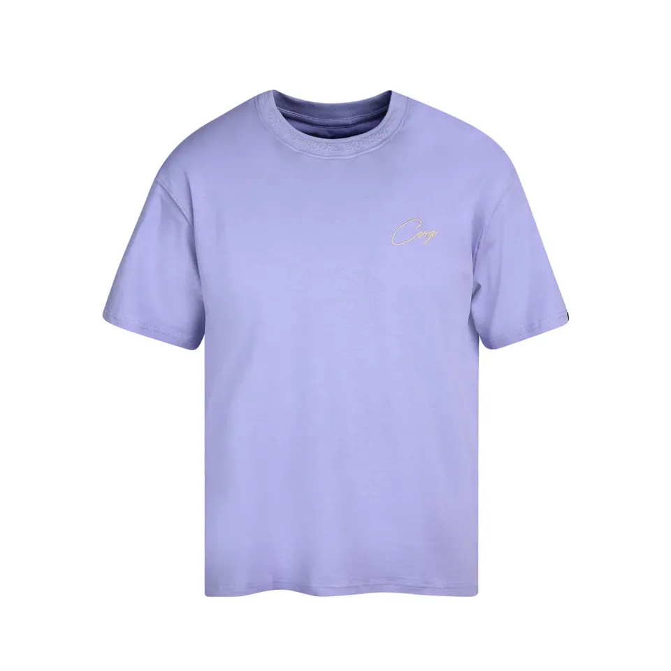 COOGI Script tricou bleu deschis bumbac
