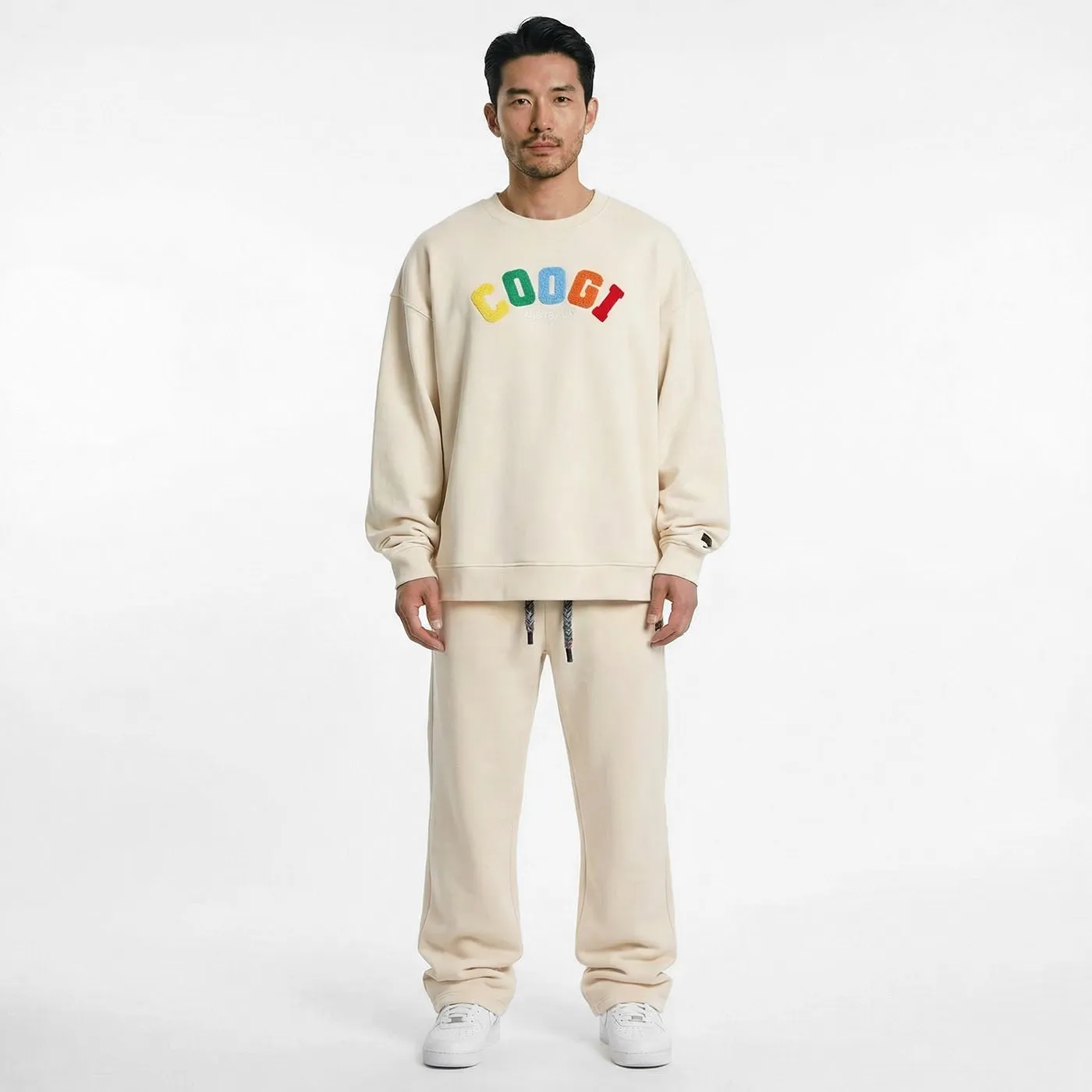 COOGI Crown Reserve Block Logo Crew hanorac oversized bone
