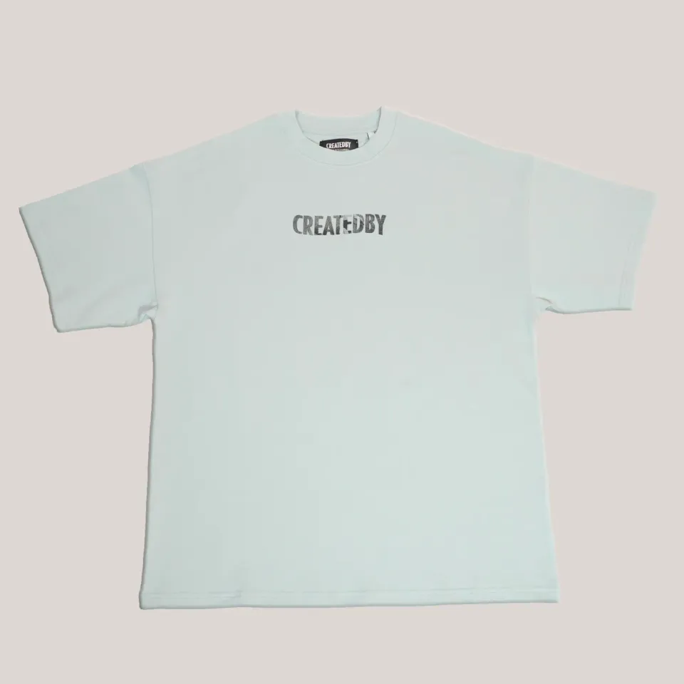 CREATEDBY Culture Blue Pastel tricou albastru pastel
