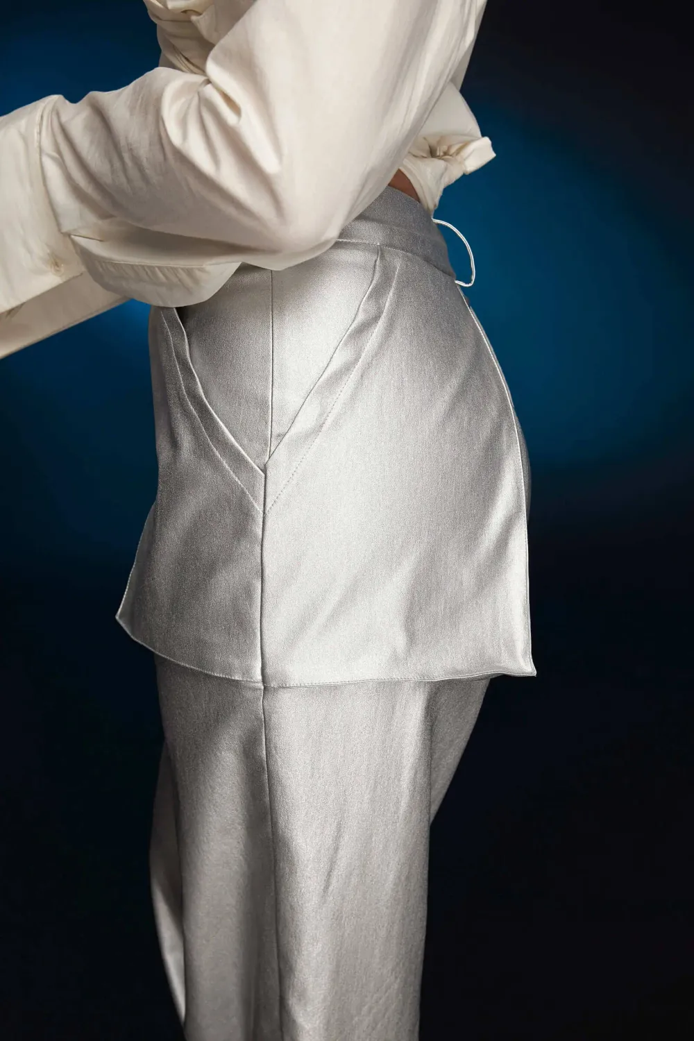 Grama Shop Midnight Sparkle pantaloni cargo bumbac stretch