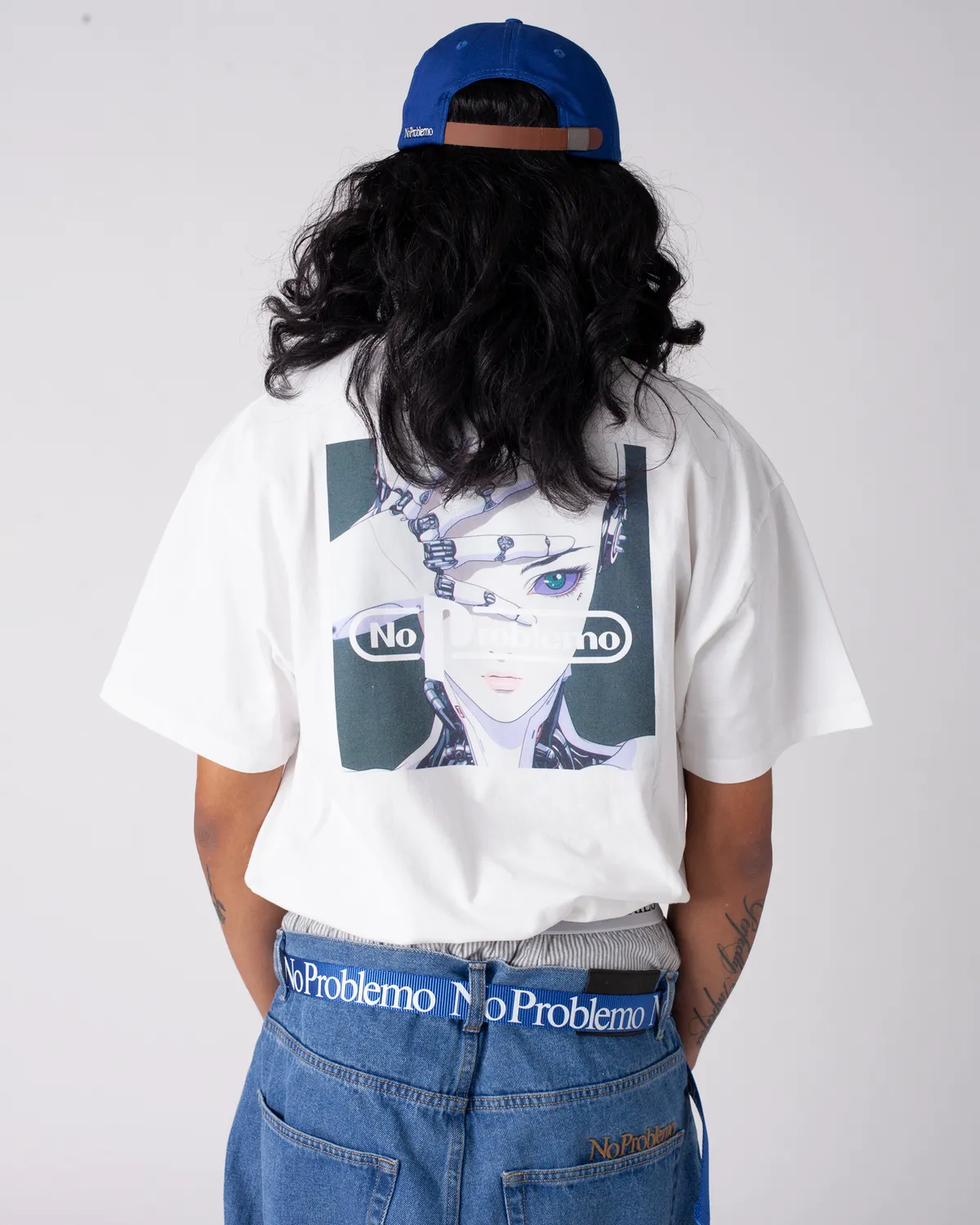 No Problemo No Limits SS Tee tricou alb bumbac