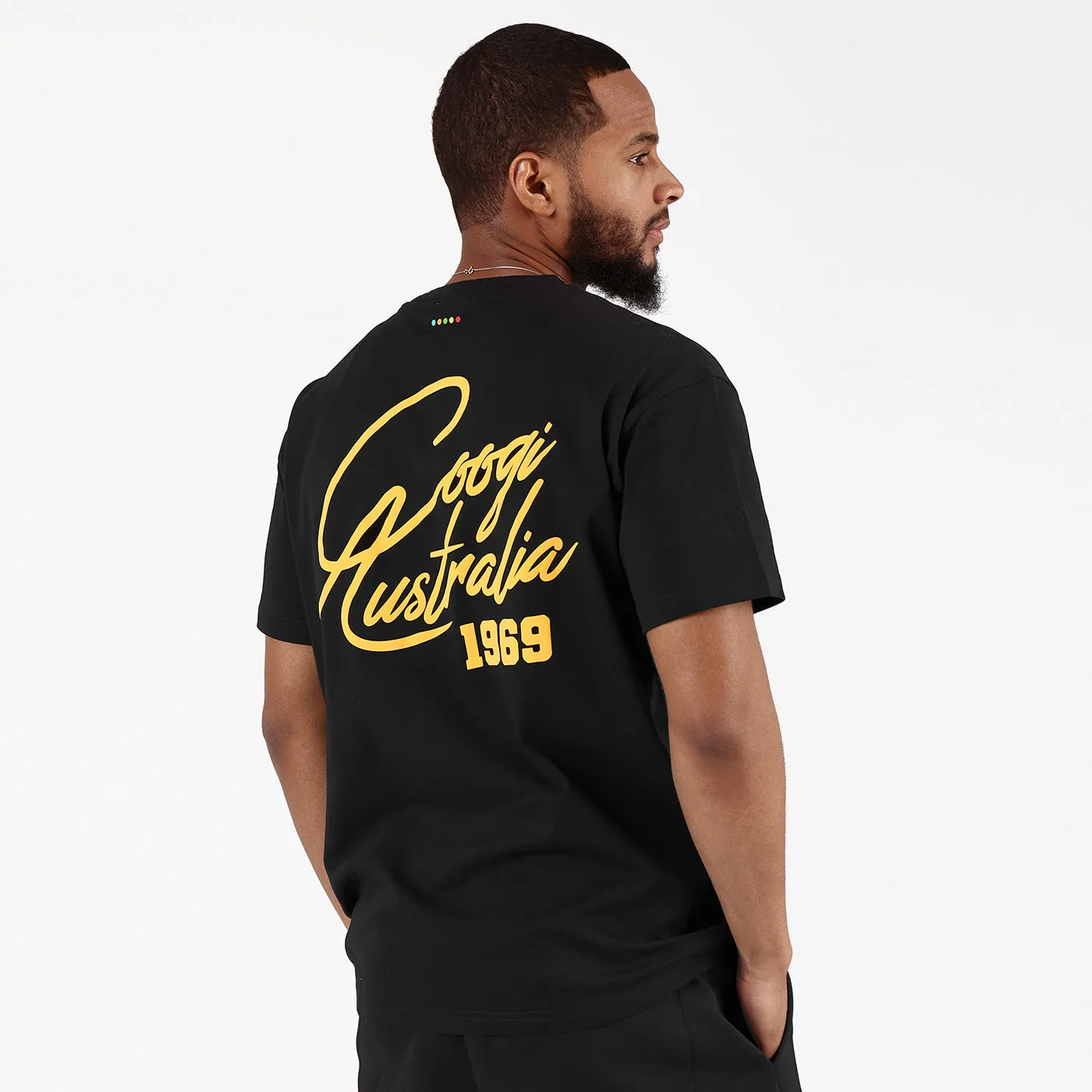 COOGI Script Tee tricou negru bumbac premium