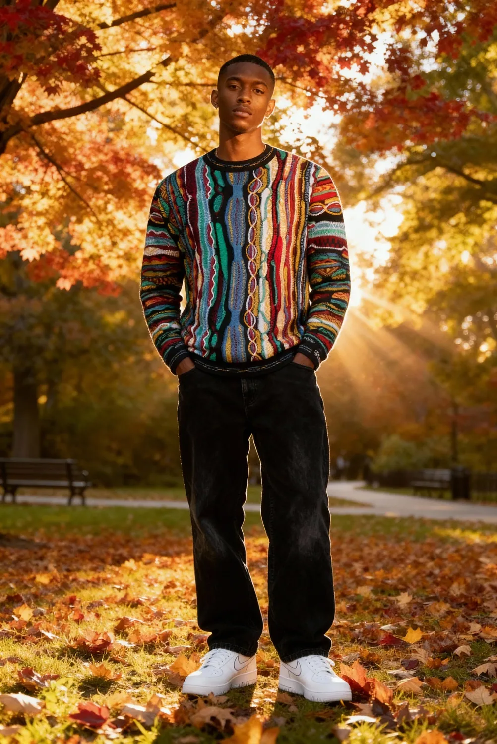 COOGI Los Angeles Crewneck pulover multicolor bumbac