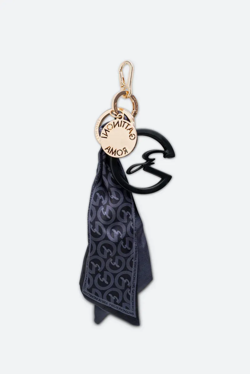 Gattinoni Plastic Charm breloc negru monograma G