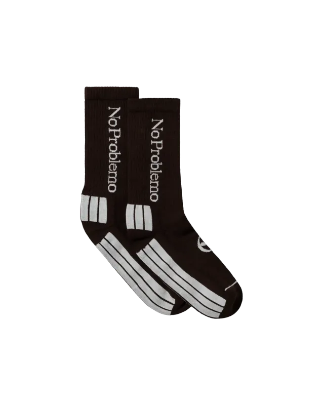 No Problemo Sock șosete maro talpă ranforsată