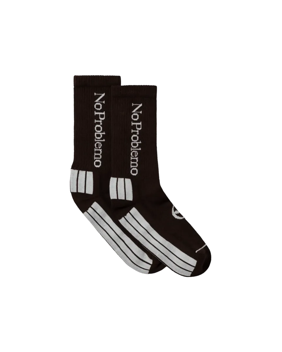 No Problemo Sock șosete maro talpă ranforsată