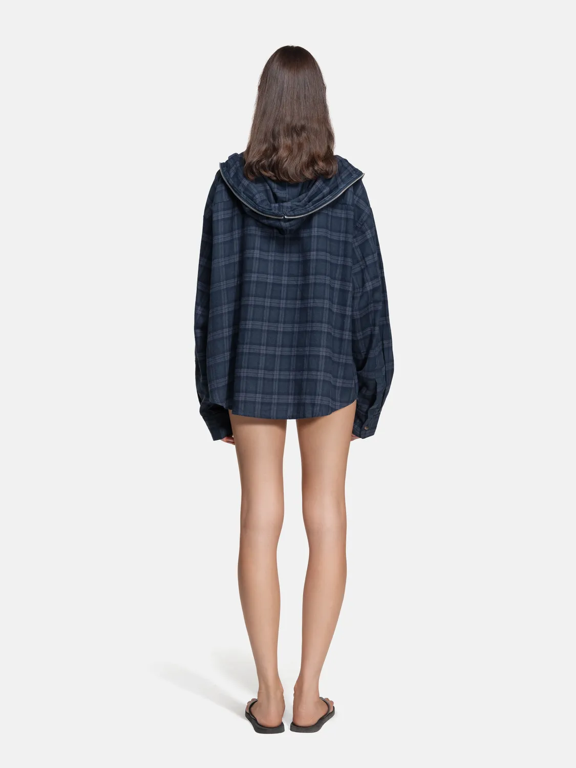 Enrage Flannel Hoodie hanorac bleumarin flanel
