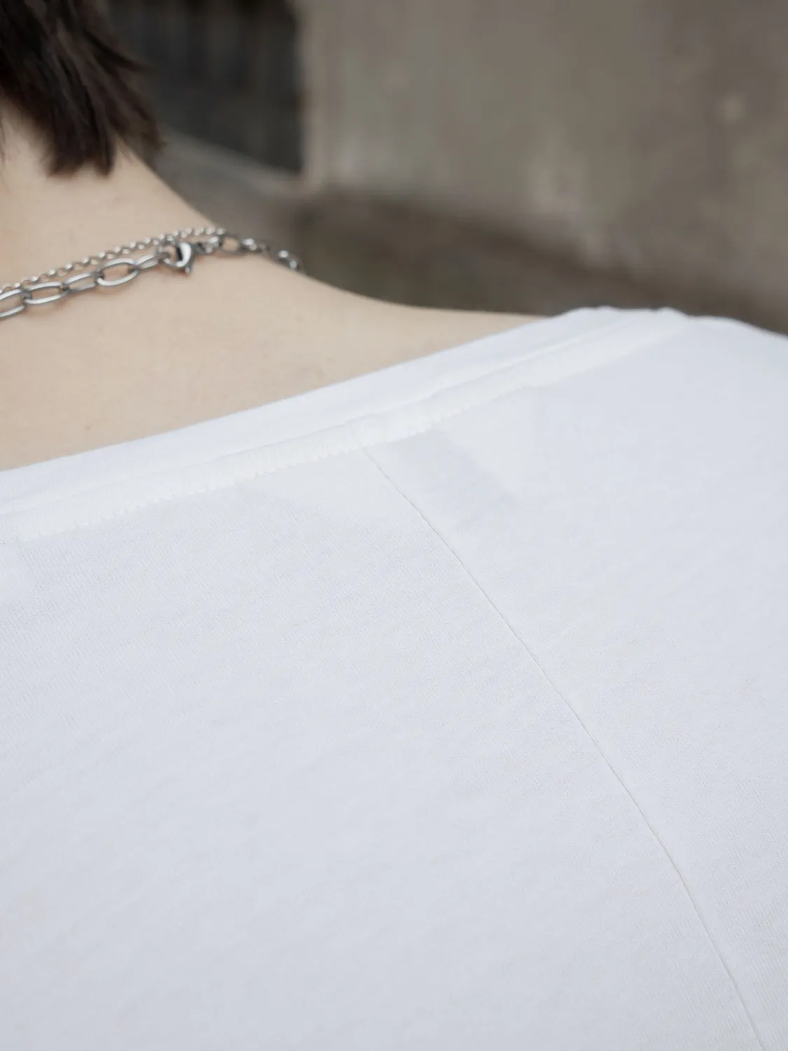 Enrage V-Neck White tricou alb decolteu V bumbac