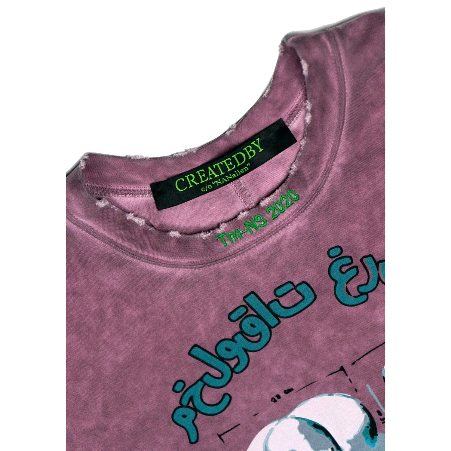 CREATEDBY Alien Creatures tricou mov spalat oversize