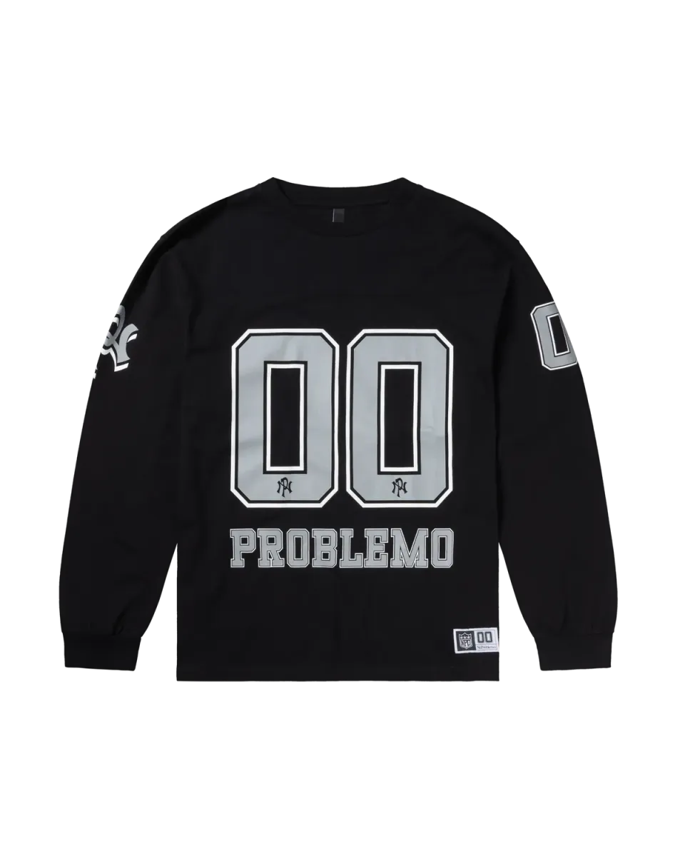No Problemo NP00 tricou lung negru bumbac