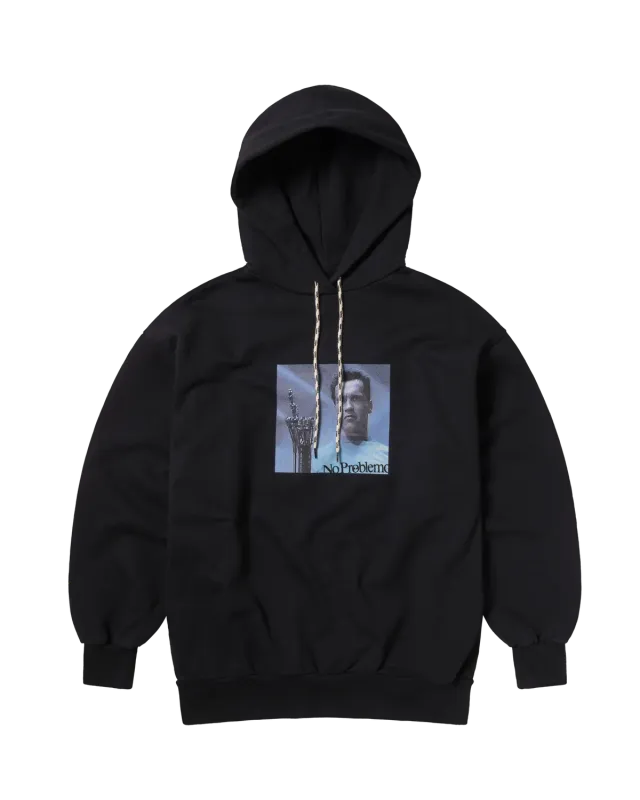 No Problemo I'll Be Back Hoodie hanorac negru bumbac