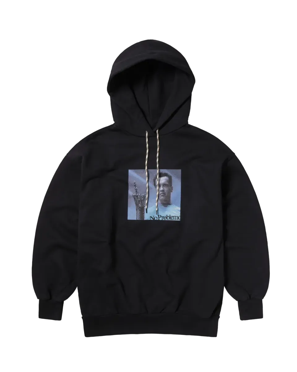 No Problemo I'll Be Back Hoodie hanorac negru bumbac