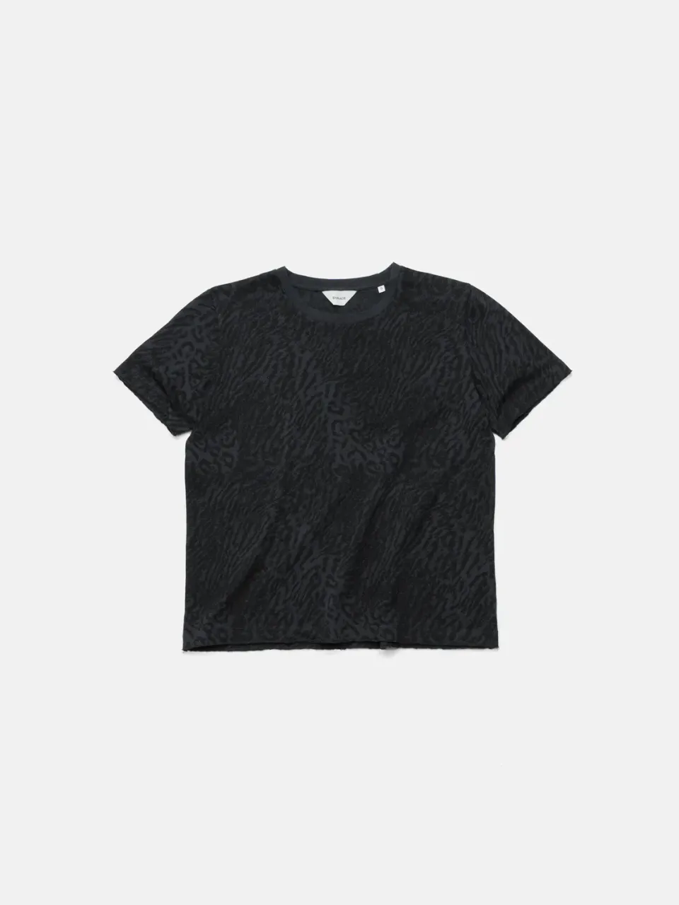 Enrage Round Neck Tee tricou leopard negru bumbac