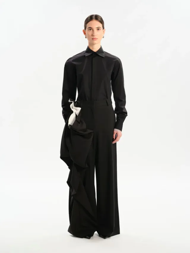 Dualitae Solene Black Trousers pantaloni negri 113 cm