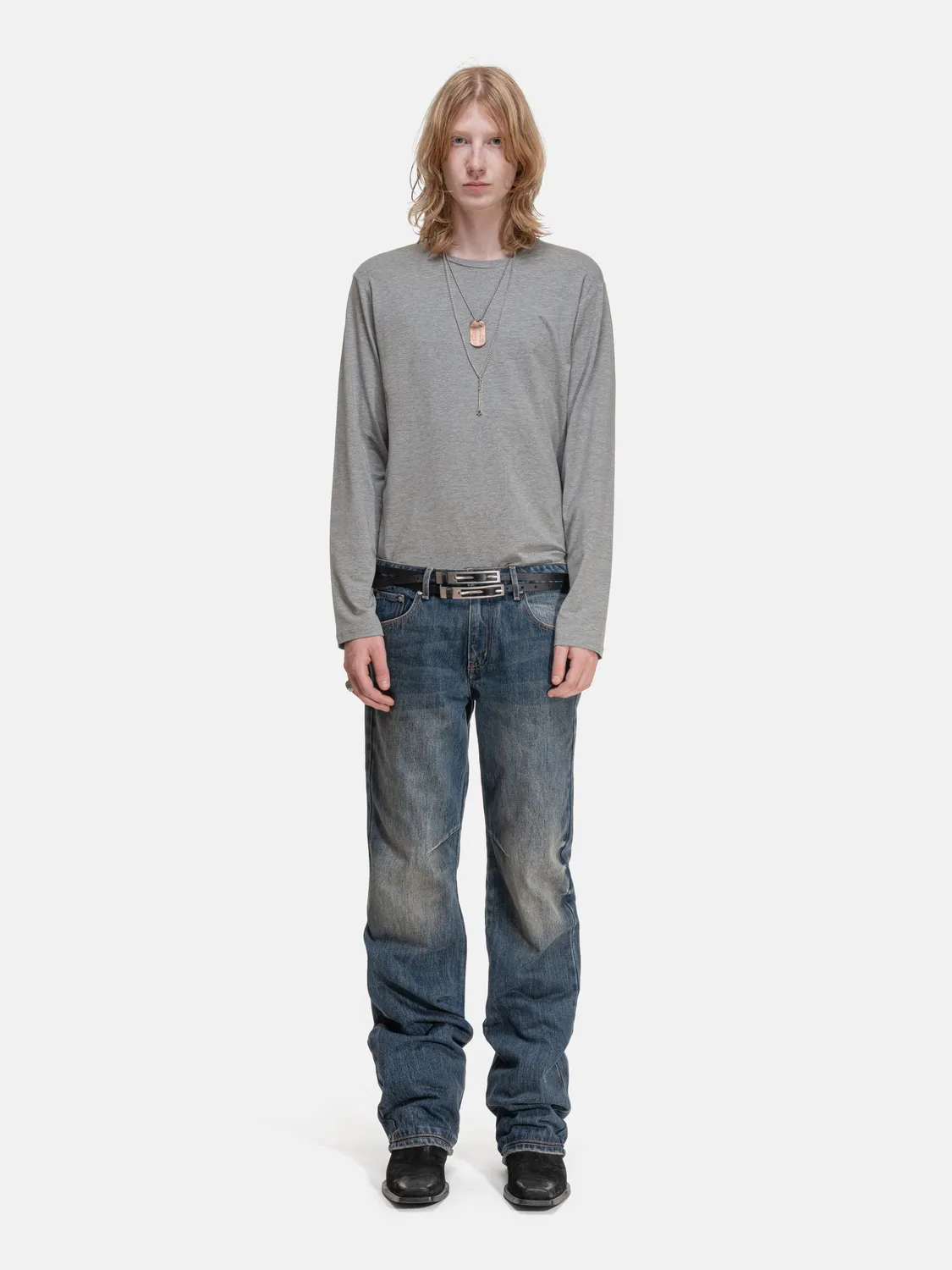 Enrage Daily Longsleeve bluză gri modal