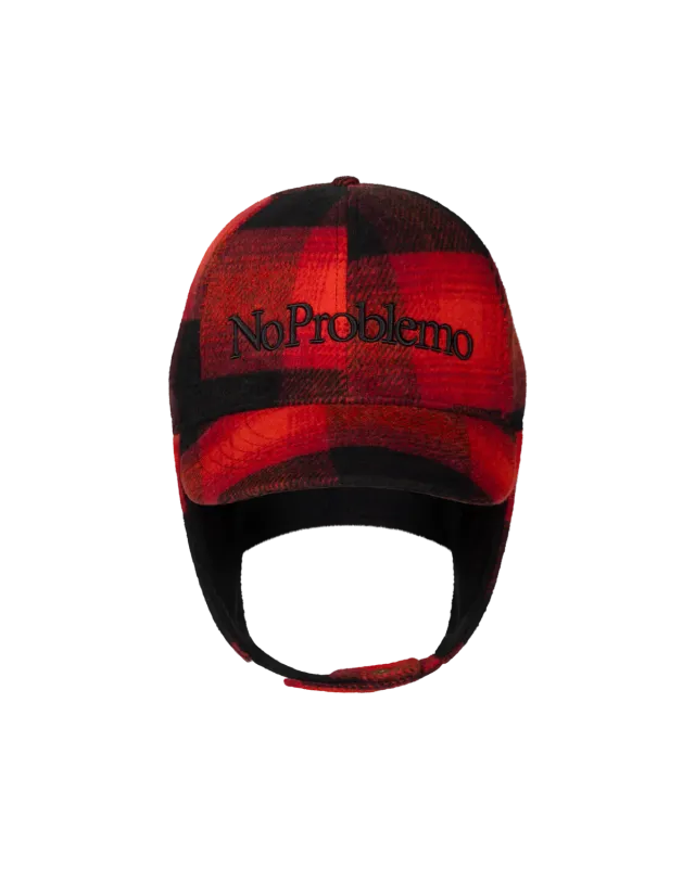 No Problemo Plaid Flap sapca trapper rosie bumbac