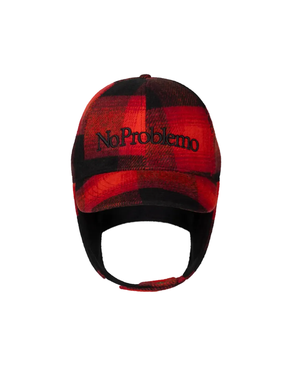No Problemo Plaid Flap sapca trapper rosie bumbac