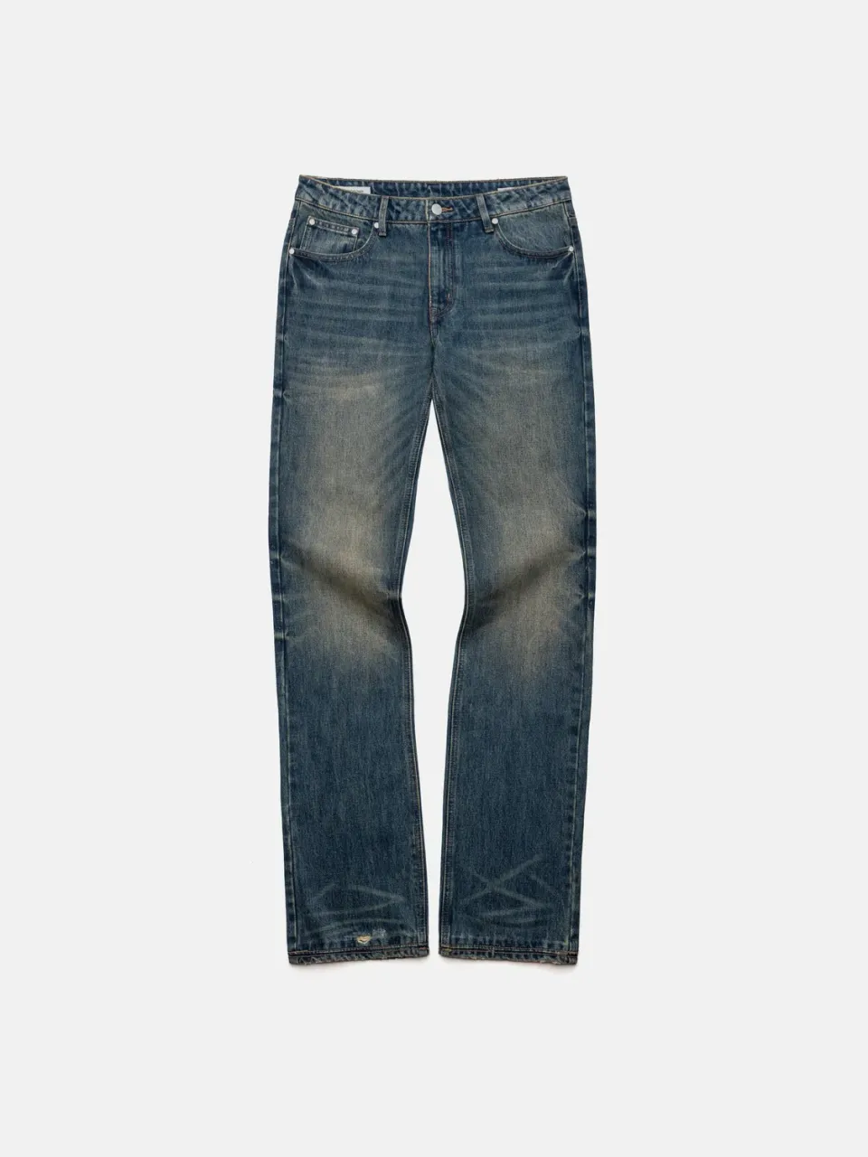 Enrage Slim Straight blugi Coated Washed Blue denim 14 oz