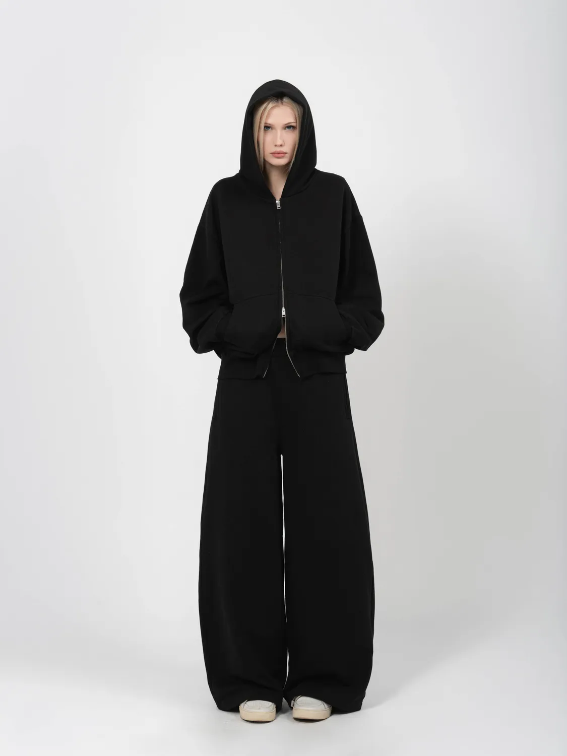 Enrage Blanc Sweatpants pantaloni negri bumbac