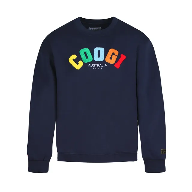 COOGI Crown Reserve Block Logo bluză crew bleumarin oversized