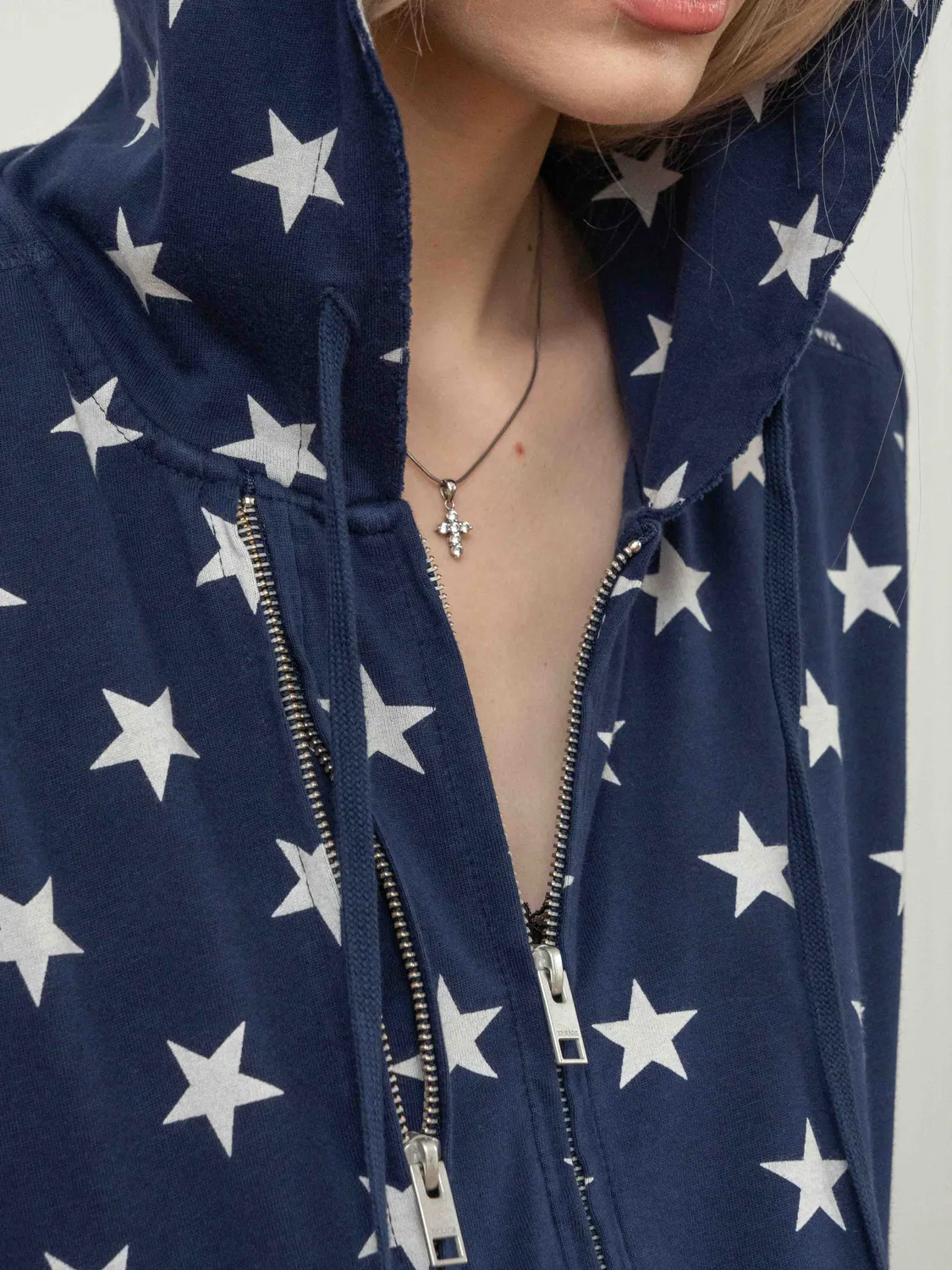 Enrage Slim Zip Hoodie hanorac stars fermoar