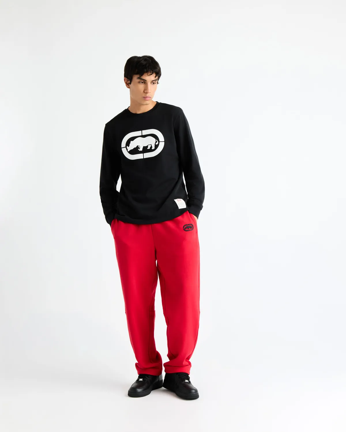 Ecko Red First String Classic Wide Leg pantaloni trening bumbac