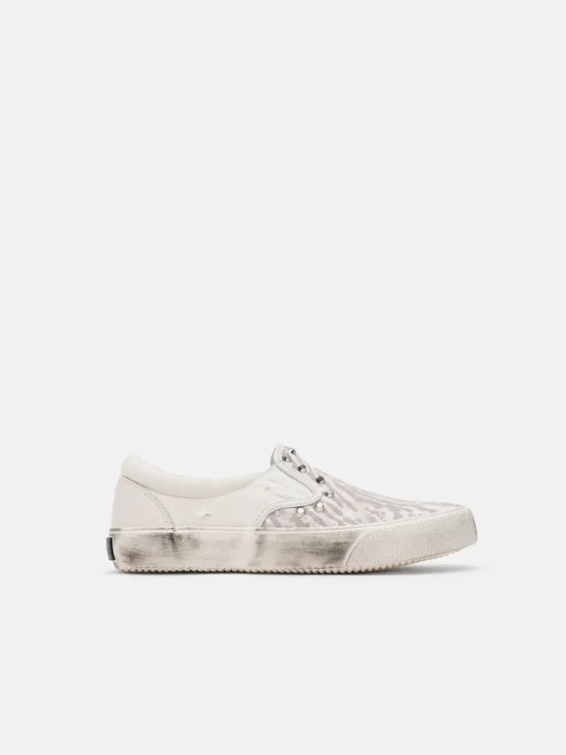 Enrage Slip On Sneaker tenisi albi leopard