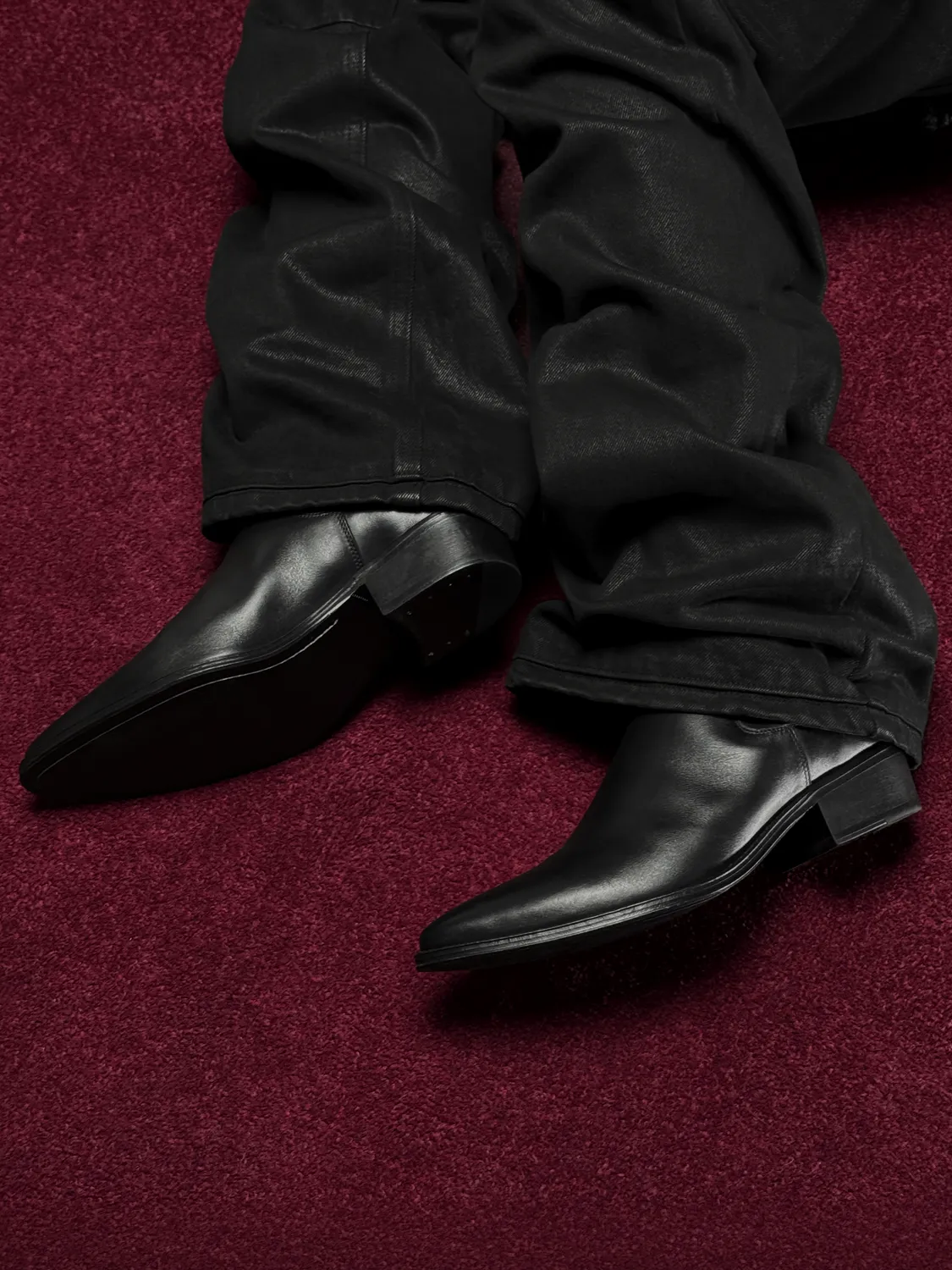 Enrage Casino Boots ghete chelsea negre piele
