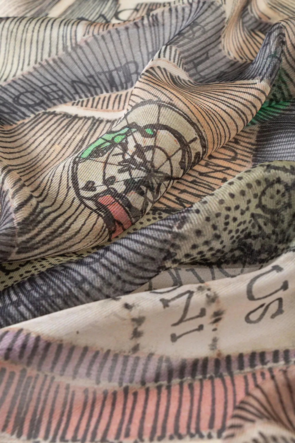 Gattinoni Planetarium Pashmina matase Watercolor 70x140
