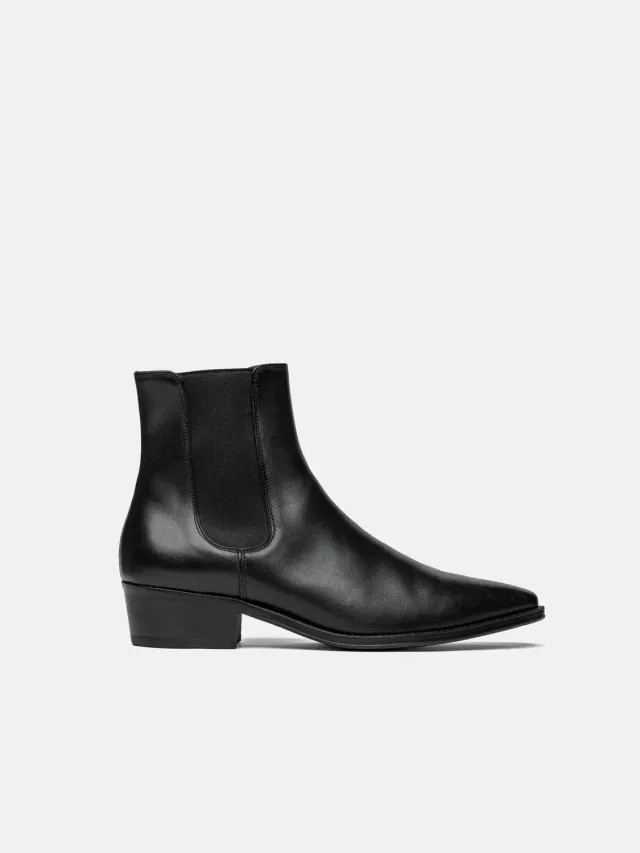 Enrage Casino Boots ghete chelsea negre piele