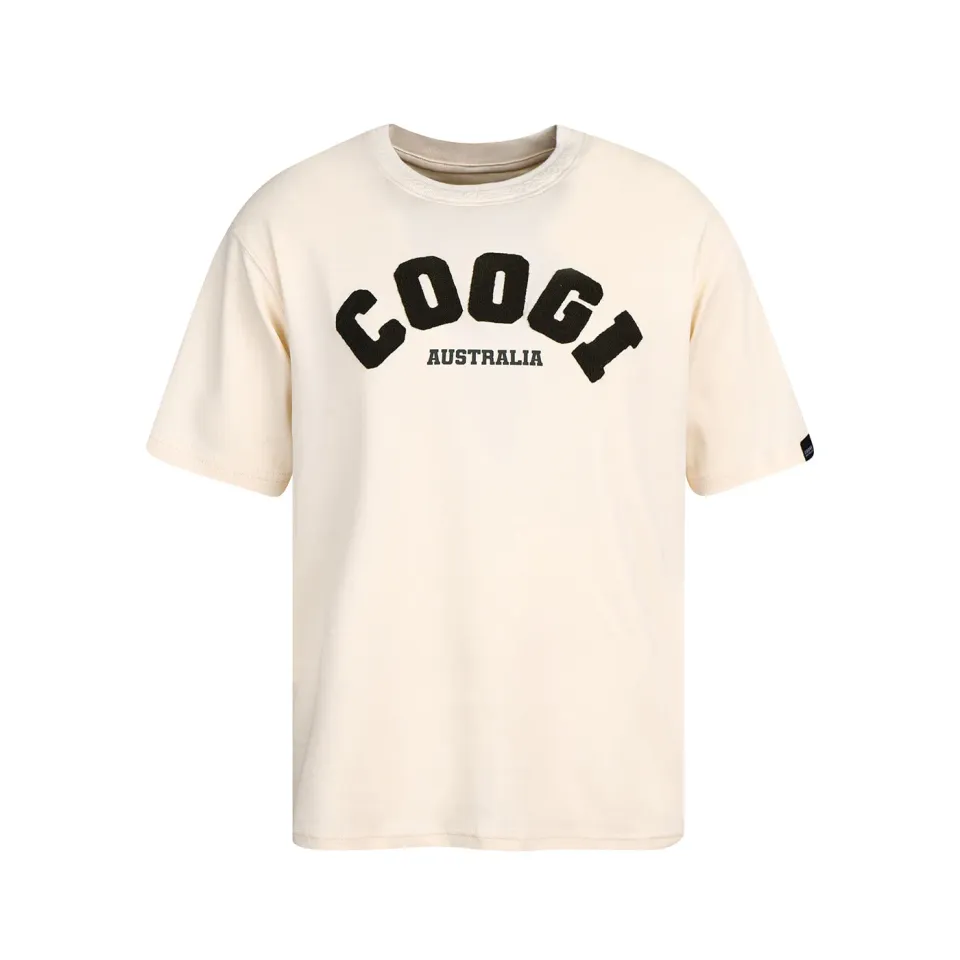 COOGI Applique tricou clasic crem logo tesut