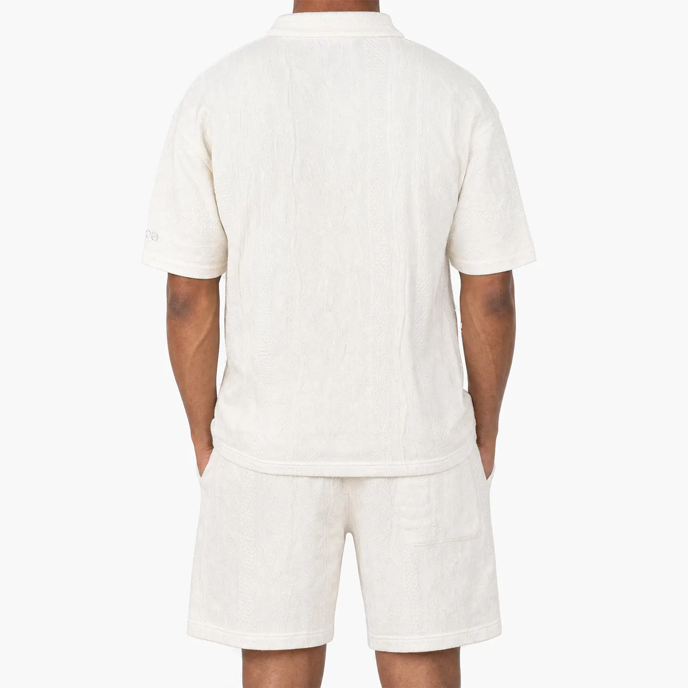 COOGI Lightweight Cloud Dancer polo tricot alb