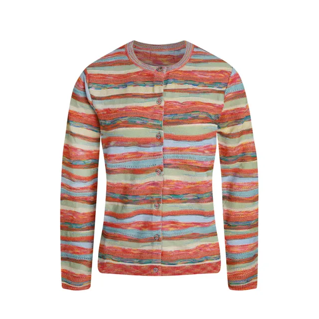 COOGI Cardigan Dama Tricotat Portocaliu Multi Bumbac