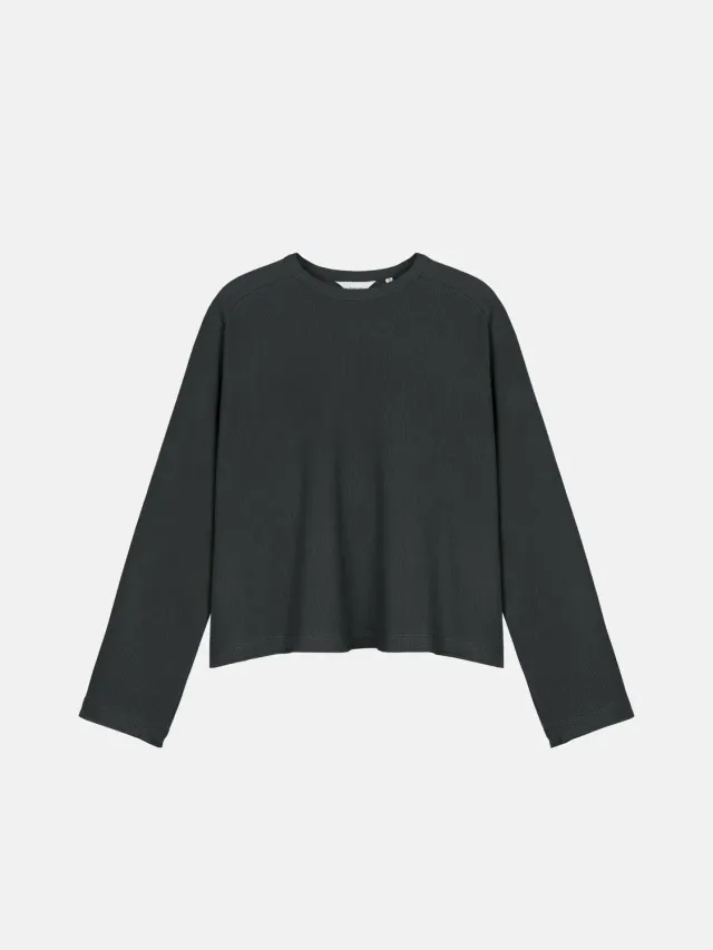 Enrage Thermal Vintage Black bluză termică waffle neagră