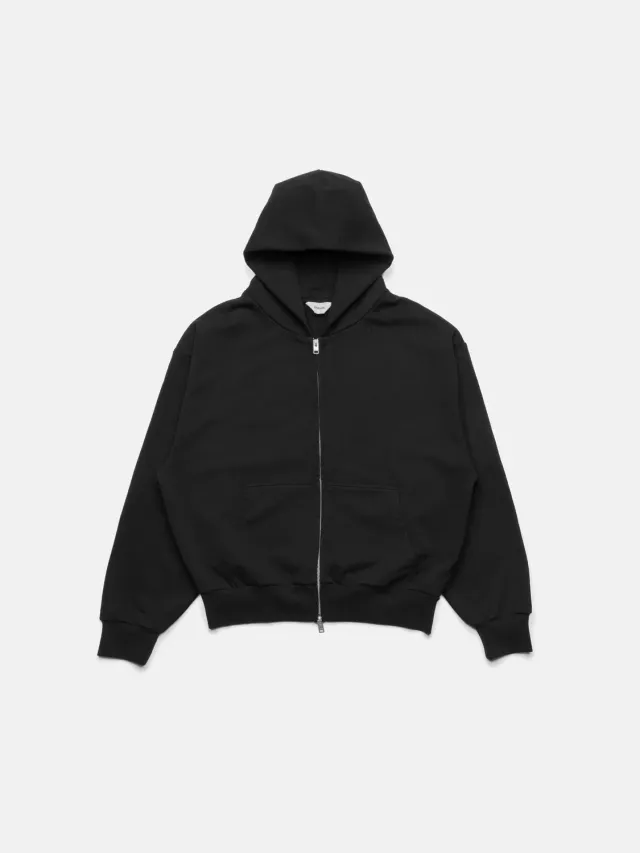 Enrage Blanc Zip Hoodie hanorac negru bumbac 450gsm