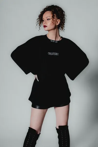 Createdby Butterfly V3 tricou negru greu 380gsm