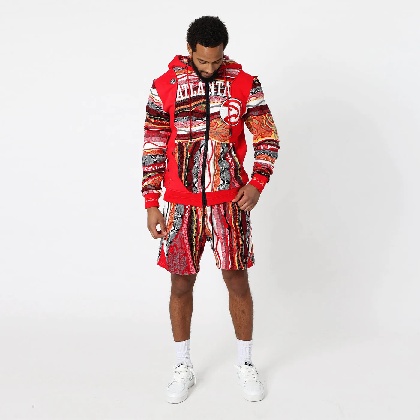COOGI X NBA X Protege Atlanta Hawks hanorac cu fermoar roșu