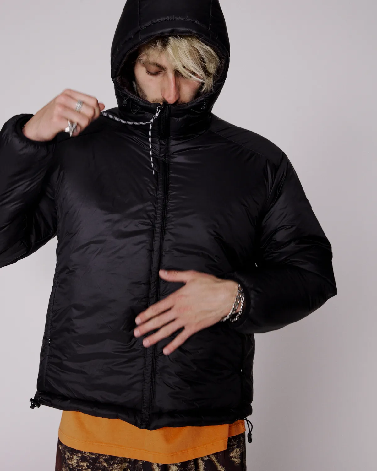 No Problemo Reversible Alien-O Puffer geaca negru