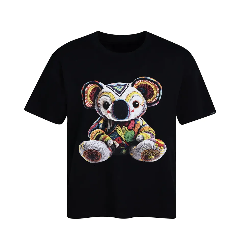 COOGI Koala tricou oversized negru bumbac