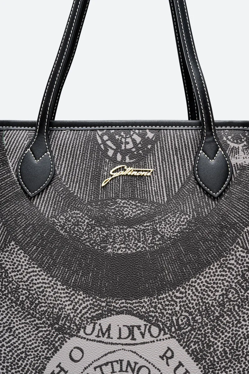Gattinoni Planetarium Monochrome shopping bag gri 38cm