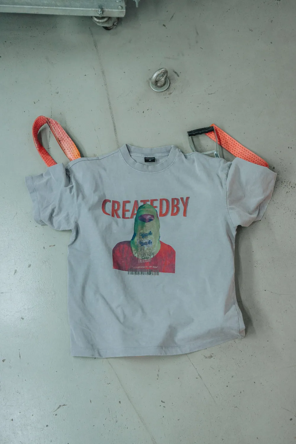 Createdby Origins Grey Washed tricou gri spălat bumbac