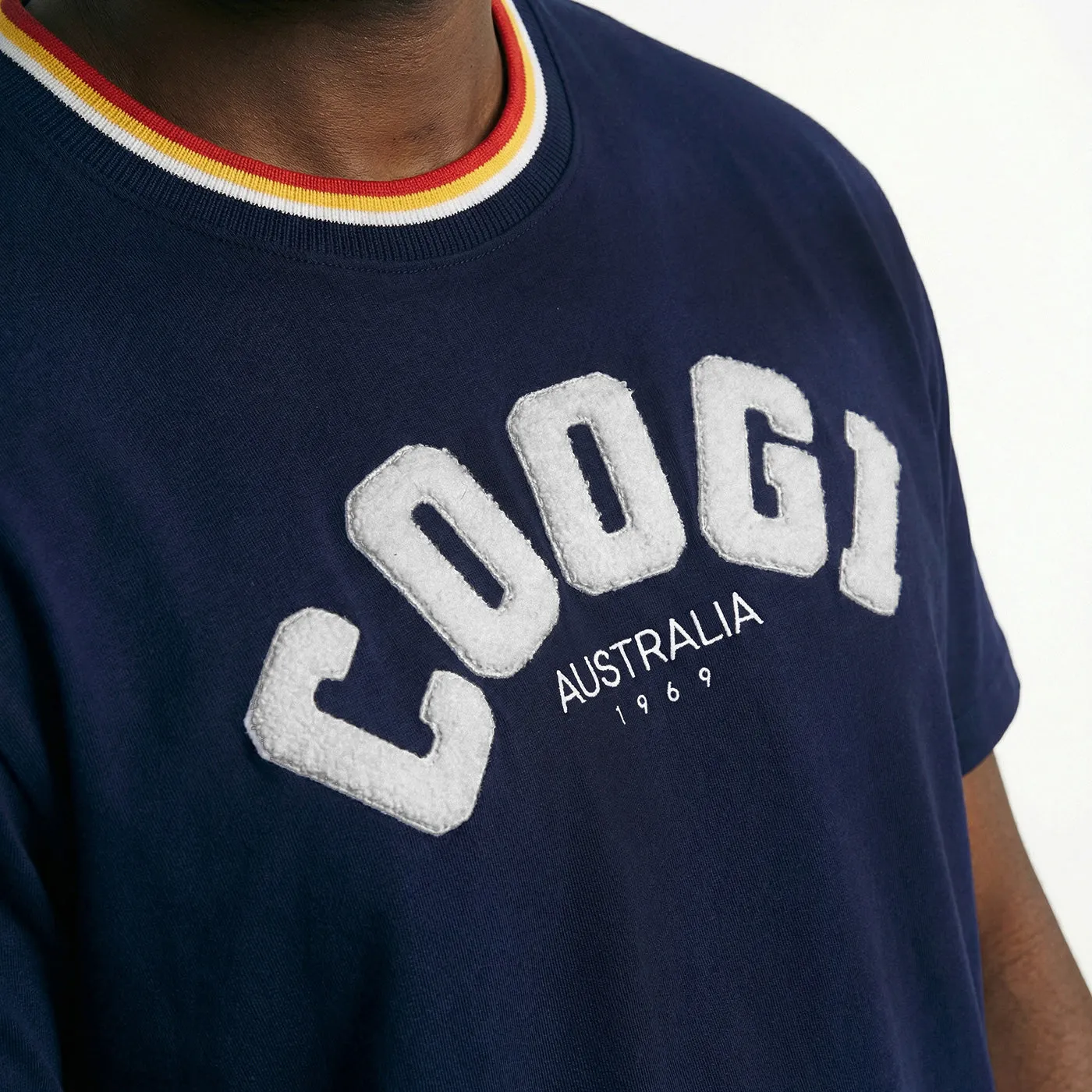 COOGI Block Logo tricou bleumarin supradimensionat