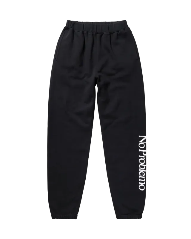 No Problemo pantaloni sport negri bumbac